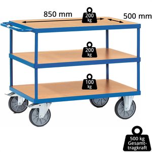 Produktbild für Tischwagen Fetra 2420, aus Metall &amp; Holz