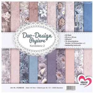 Produktbild für Motivpapier Ideen-mit-Herz Duo-Design-Papiere, 25 x 25 cm