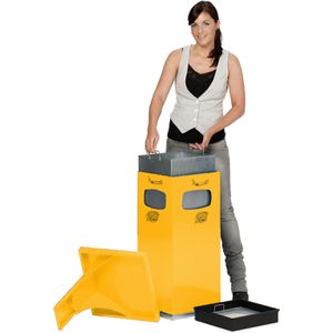 Produktbild für Aschenbecher VAR B32, 12171, gelb, Outdoor, mit Dach