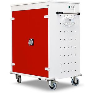 Laptopwagen Rotstahl 461938, grau / rot