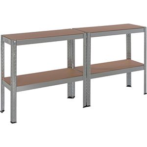 Produktbild für Schwerlastregal pro-bau-tec 10068, 4 Holzböden