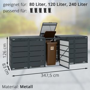 Produktbild für Mülltonnenbox MBOX24 Classic, Metall