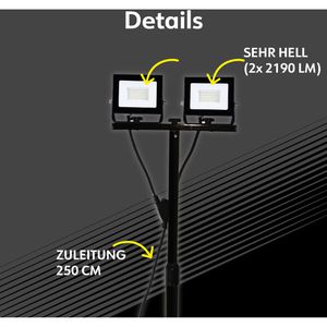 Produktbild für Baustrahler Müller-Licht Boston, LED, Netzbetrieb, 2,5 m Kabel