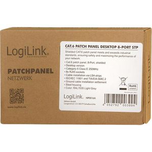 Produktbild für Patchpanel LogiLink NP0016A, Cat 6