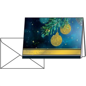 Weihnachtskarte Sigel DS065, Golden Glitter