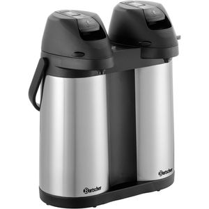 Produktbild für Thermoskanne Bartscher Duo, 1,9L-ST, Edelstahl