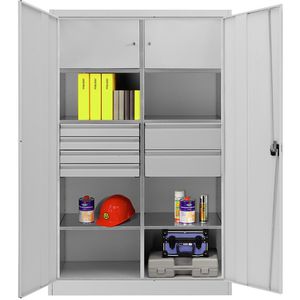 Werkzeugschrank Mauser MKSTM12/5/19E7, aus Metall, lichtgrau