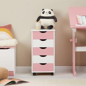 Produktbild für Rollcontainer Idimex Lagos, 2118, aus Holz, rosa / weiß