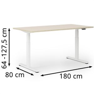Produktbild für Schreibtisch Actiforce Pro 1050 lite, eiche / weiß