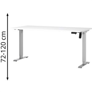 Produktbild für Schreibtisch Germania Profi 3.0, 8024-639, weiß / silber