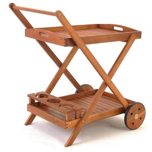 Produktbild für Servierwagen CASARIA 100537, braun, aus Akazienholz