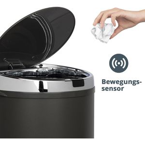 Produktbild für Mülleimer Les-Collectors N347, Sensor, dunkelgrau