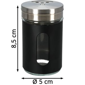Produktbild für Gewürzgläser Zeller 19798, aus Glas mit Metallmantel &amp; -deckel