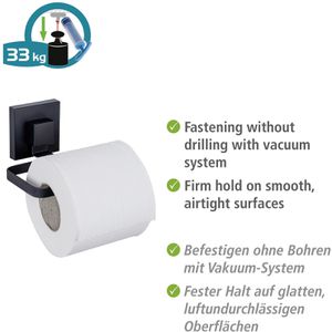 Produktbild für Toilettenpapierhalter Wenko Quadro, schwarz