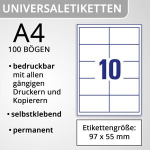 Produktbild für Universaletiketten Zweckform 3679, weiß
