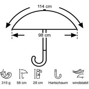 Produktbild für Regenschirm Euroschirm Light Trek Automatic, rot