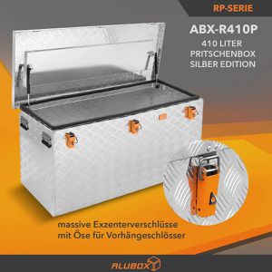 Produktbild für Fahrzeugbox ALUBOX-Alukiste ABX-R410P, Aluminium Riffelblech