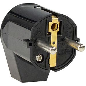 Schutzkontaktstecker as-Schwabe 45042, schwarz