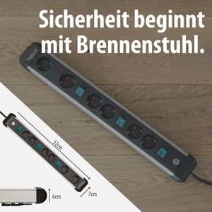 Produktbild für Steckdosenleiste Brennenstuhl Premium-Alu-Line, 3m