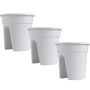 Blumenkasten KHW Flowerclip, weiß