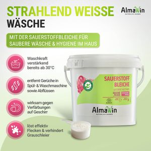 Produktbild für Fleckenentferner AlmaWin Sauerstoffbleiche, Bio, vegan, Pulver