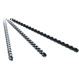 Produktbild für Plastikbinderücken Peach PB406-02, schwarz, für A4