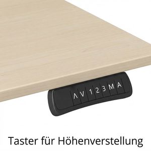 Produktbild für Schreibtisch Kerkmann Move small office, ahorn / silber