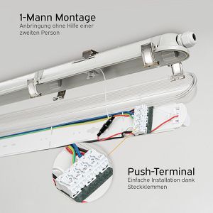 Produktbild für Feuchtraumleuchte LEDmaxx FW121S, IP65, LED mit 18 Watt