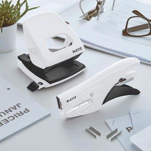 Produktbild für Heftzange Leitz 55311101, WOW, perlweiß