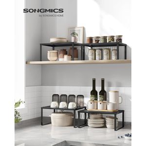 Produktbild für Küchenregal Songmics KCS001B01, schwarz, 2er Set