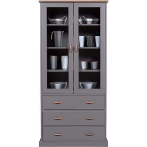 Produktbild für Küchenschrank Inter-Link Westerland, grau, 90 x 198 cm
