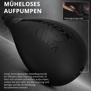 Produktbild für Boxsack RDX-Sports S2 Speedball, mit Gummiblase, 0,6 kg