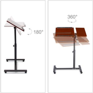 Produktbild für Stehpult Relaxdays Laptoptisch, aus Holz / Metall