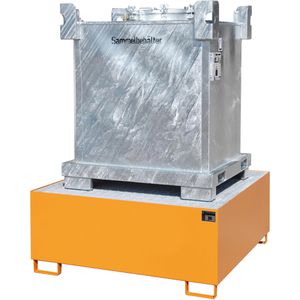 Produktbild für Auffangwanne BAUER AW 1000, orange, aus Stahl