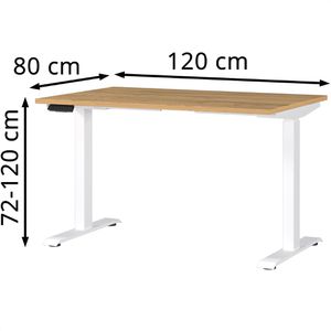 Produktbild für Schreibtisch Germania Jet, 7907-552, eiche / weiß