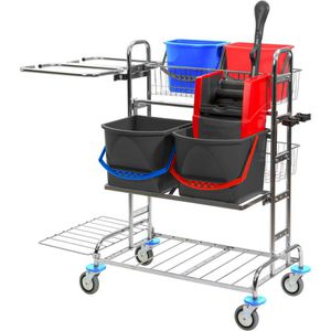Produktbild für Reinigungswagen VERMOP Variant 26 Ergo verchromt, Systemwagen