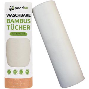 Produktbild für Küchenrolle pandoo waschbare Bambustücher, nachhaltig, 1-lagig