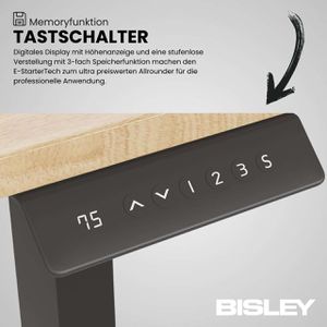 Produktbild für Schreibtischgestell Bisley E-StarterTech, 4 Memoryspeicher