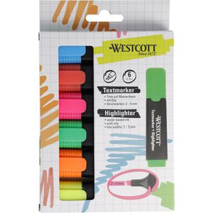 Produktbild für Textmarker Westcott E-744251 00, 6 Stück