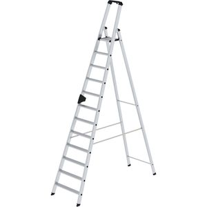 Stehleiter MUNK 40112, nivello-Leiterfüße, mit Plattform