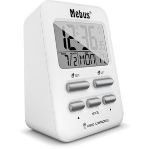 Produktbild für Wecker Mebus 25800, weiß, digital