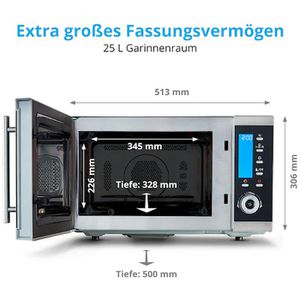 Produktbild für Mikrowelle MEDION MD15501, mit Heißluft &amp; 1100 Watt Grill