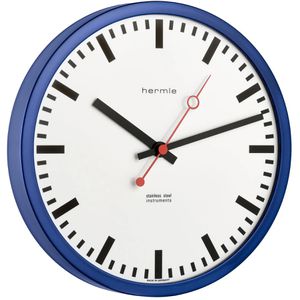 Produktbild für Wanduhr Hermle Grand Central 30471, Edelstahl, analog, Funkuhr