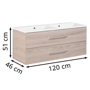 Produktbild für Waschtisch Fackelmann B.clever 82923, hängend, esche