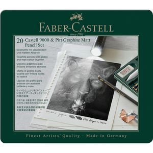 Produktbild für Graphitstifte Faber-Castell 9000 &amp; Pitt Matt Set