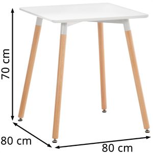 Produktbild für Esstisch CLP Viborg, 202780802, weiß / buche