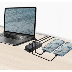 Produktbild für USB-Hub LogiLink UA0419, schwarz, mit Netzteil