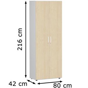 Produktbild für Kleiderschrank Geramöbel Flex, ahorn / lichtgrau