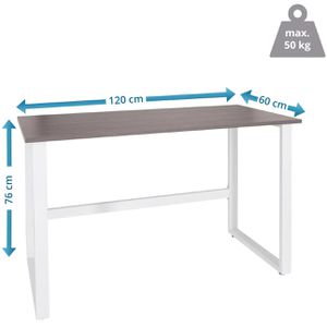 Produktbild für Schreibtisch hJh-OFFICE Workspace light I 830077, grau / weiß
