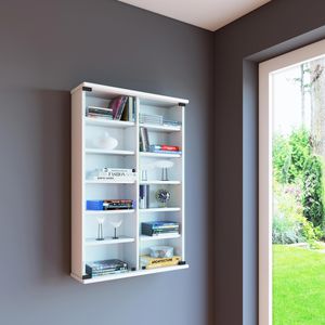 Produktbild für CD-Regal VCM Zuntisa, 912020, weiß